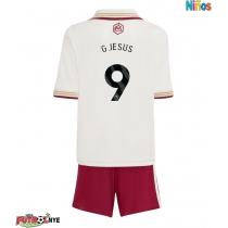 Camiseta Arsenal Gabriel Jesus #9 Tercera Equipación para niños 2025-26 manga corta (+ pantalones cortos)